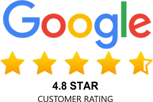 Google Reviews 4.8 out of 5 stars badge